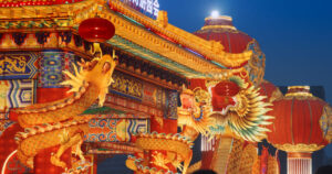 Fotografía de los detalles del templo chino