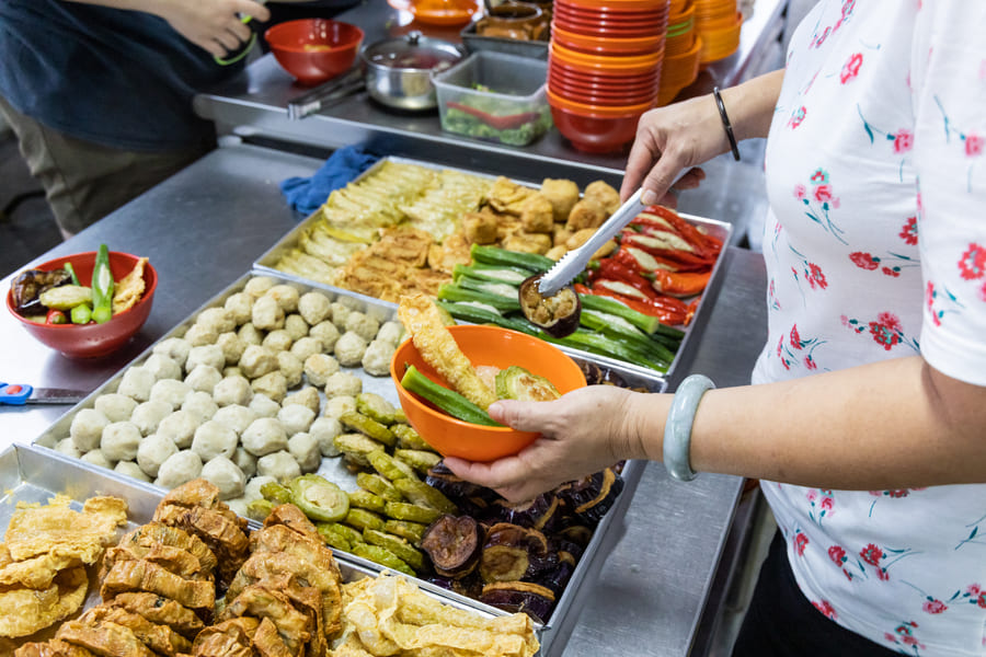 Comida callejera típica de China en Beijing